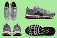 Here's a detailed look at the upcoming Nike Air Max 97 Kiss My Air shoes (Image via Sportskeeda)